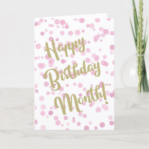 Happy Birthday Month Bubbles Card Feiertagskarte