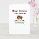 Happy Birthday Mother Card Karte<br><div class="desc">Christliche Geburtstagskarte für Mutter!   Enthält Bibelverse und -Text im Inneren.</div>