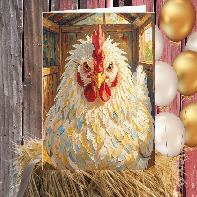 Happy Birthday Mother Clucker | Funny Chicken Pun Karte (Von Creator hochgeladen)