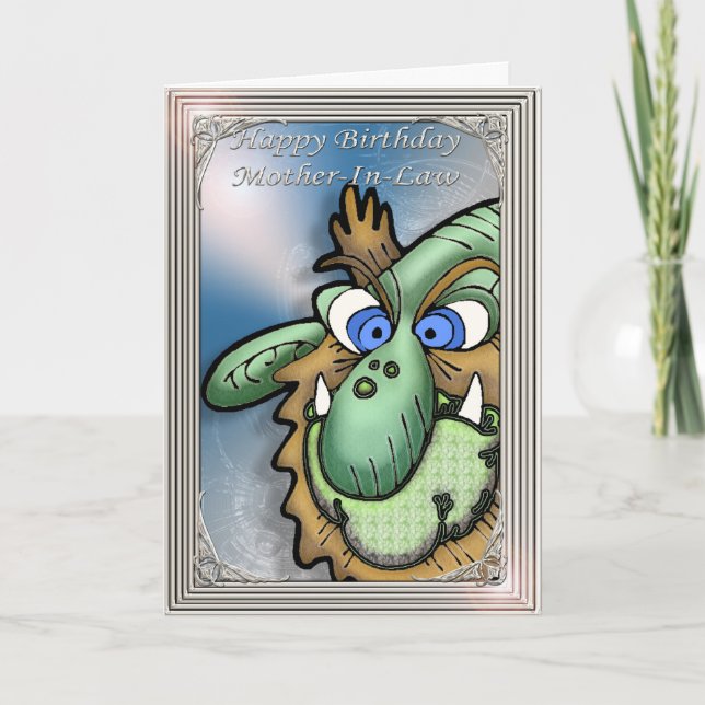 Happy Birthday Mother-In-Law Humory Karte (Vorderseite)