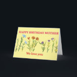 Happy Birthday Mother Karte<br><div class="desc">Geburtstagskarte für Mutter</div>