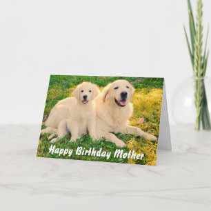 Happy Birthday Mother Niedlich Golden Retriever Hu Karte