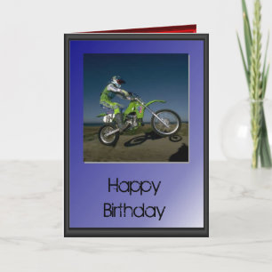Happy Birthday - Motorradfahrer Karte