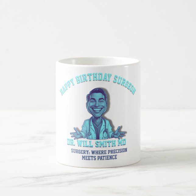 HAPPY BIRTHDAY MR SURGEON  KAFFEETASSE (Mittel)