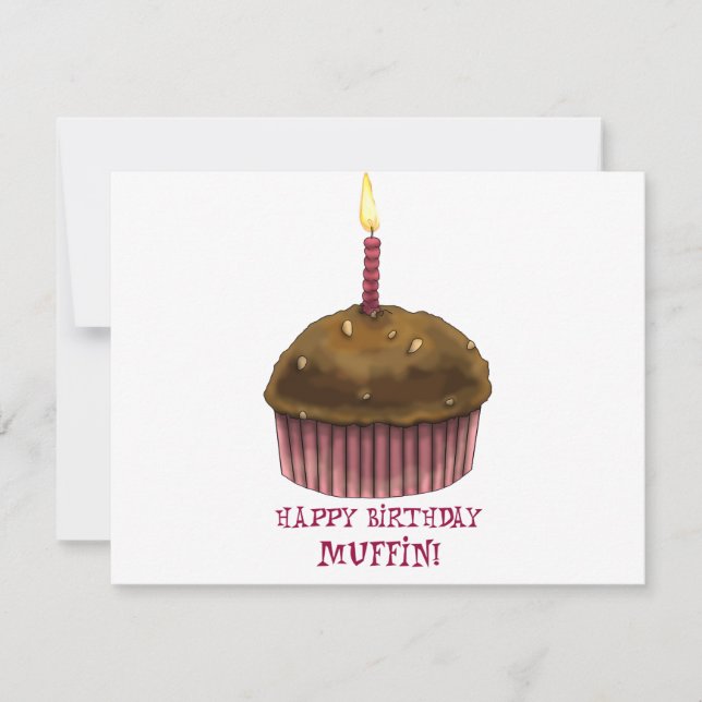 Happy Birthday Muffin Karte (Vorderseite)