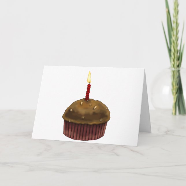 Happy Birthday Muffin Karte (Vorderseite)
