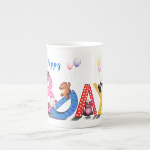 Happy Birthday Mug Baby Bears Party Celebration Prozellantasse