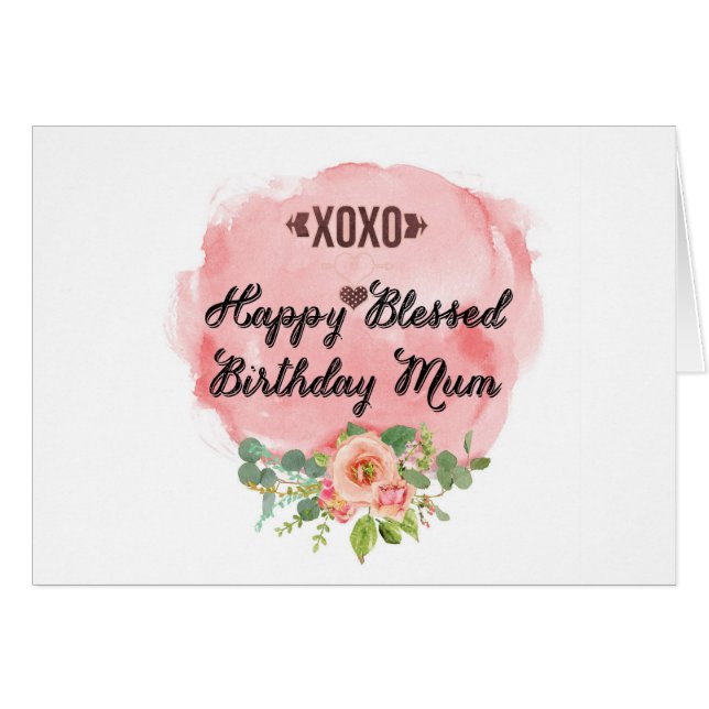 Happy Birthday Mum (Vorderseite (Horizontal))