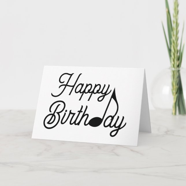 Happy Birthday Musiknote Karte (Vorderseite)