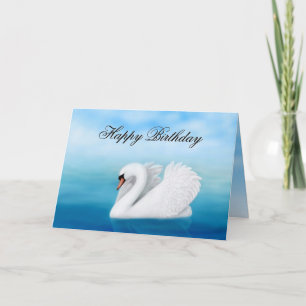 Happy Birthday Mute Swan Card Karte