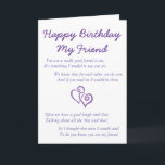Happy Birthday My Friend Karte<br><div class="desc">Freundschaftsworte für jeden Geburtstag</div>