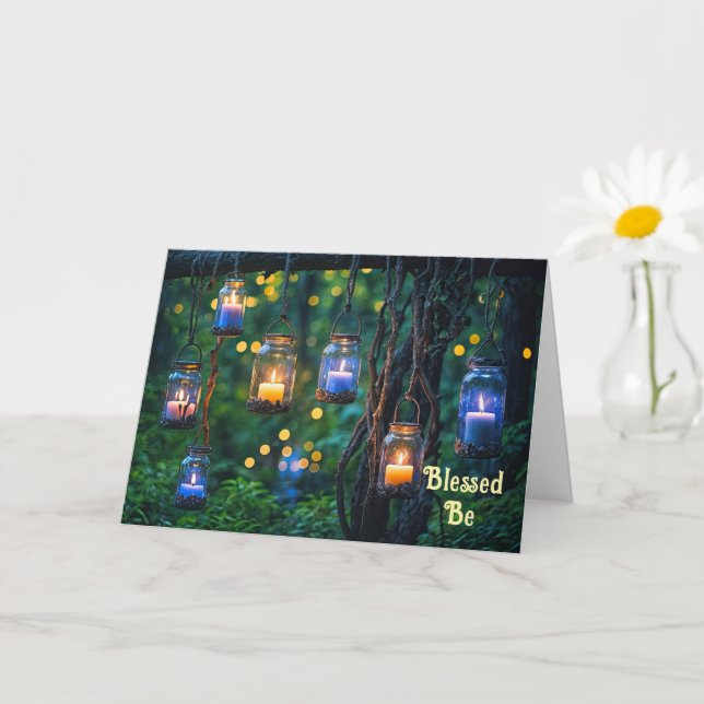 Happy Birthday Mystical Candles Ristorante La Lanc Karte (Kleine Pflanze)