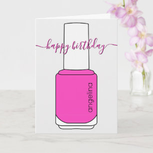 Happy Birthday Nail polish art Karte
