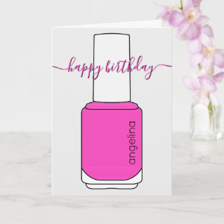 Happy Birthday Nail polish art Karte