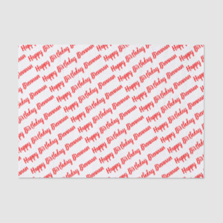 Happy Birthday NAME Custom Seidenpapier