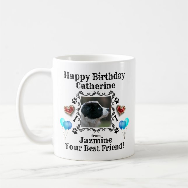 Happy Birthday Name Hund Tasse (Links)