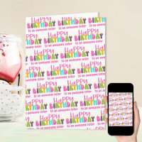 Happy Birthday Name or Relation Colorful Candles