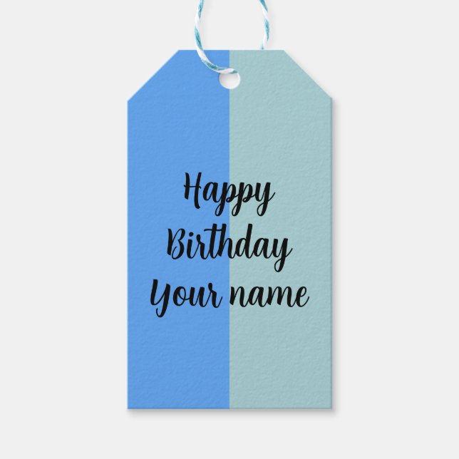 Happy Birthday Name Template Geschenkanhänger (Vorderseite)