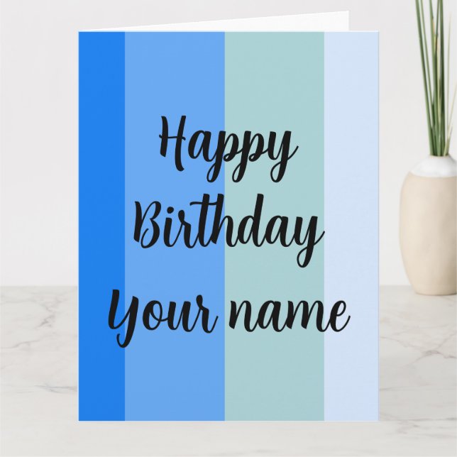 Happy Birthday Name Template Karte (Vorderseite)