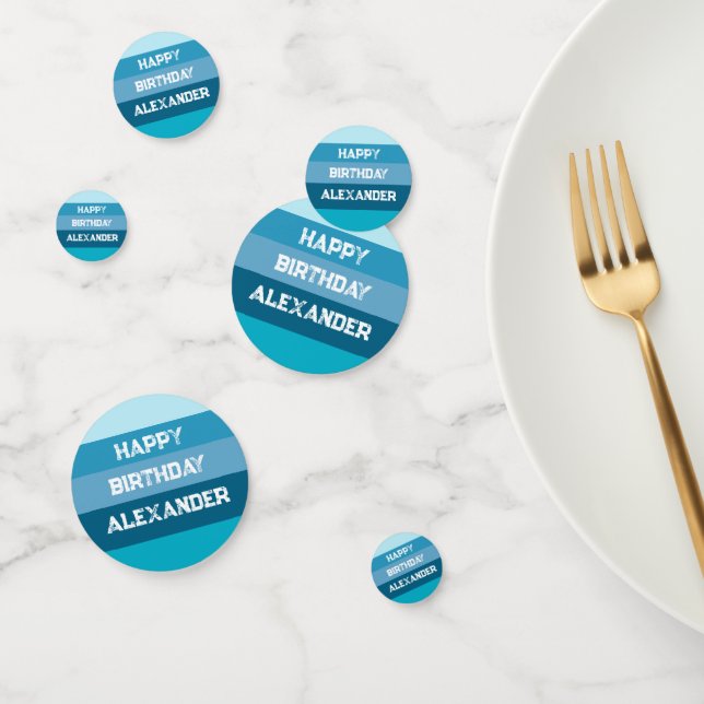 Happy Birthday Name Template Paper Plate Konfetti (Gruppe)