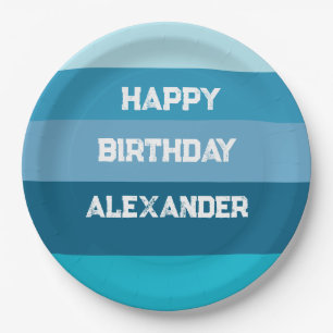 Happy Birthday Name Template Paper Plate Pappteller