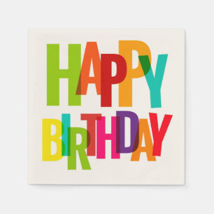 Happy Birthday Napkins Serviette