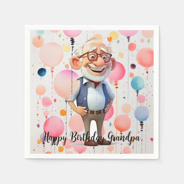 Happy Birthday Napkins Serviette (Vorderseite)
