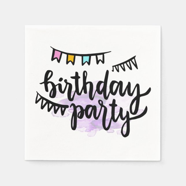 Happy Birthday Napkins Serviette (Vorderseite)