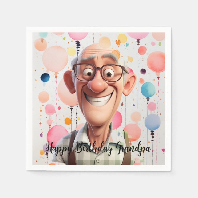 Happy Birthday Napkins Serviette (Vorderseite)