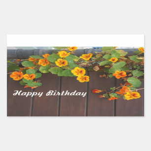 Happy Birthday Nasturtium Stickers