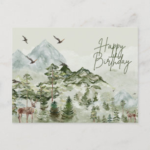 Happy Birthday Natur und draußen Postkarte