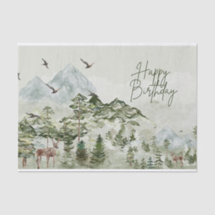 Happy Birthday Natur und draußen Seidenpapier