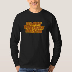 Happy Birthday Nelson Personalisiert Name Retro Ty T-Shirt