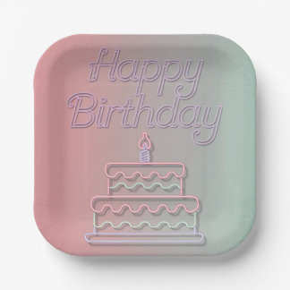 Happy Birthday Neon Sign Design Pappteller