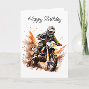 Happy Birthday Nephew   Motocross Bike Karte