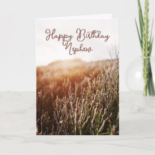 Happy Birthday Nephew - Rustic Birthday Card Feiertagskarte