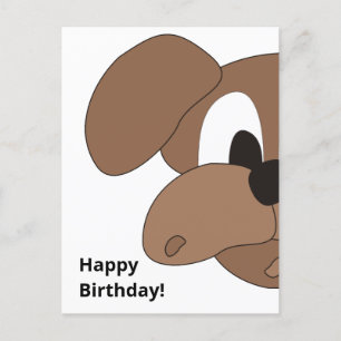 Happy Birthday Neugieriger Hund Postkarte