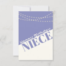 Happy Birthday Niece Moderne Minimalkarte