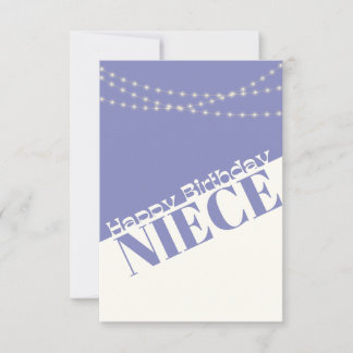 Happy Birthday Niece Moderne Minimalkarte Einladung