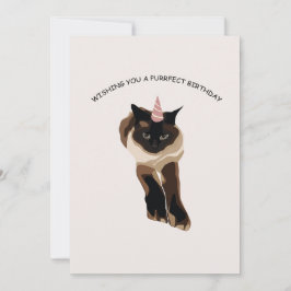 Happy Birthday Niedlich Cat Dankeskarte