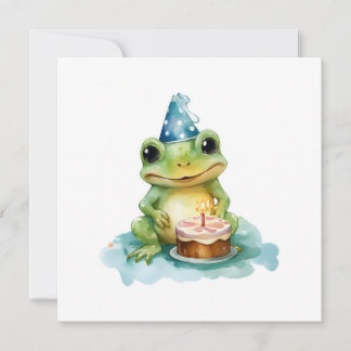 Happy Birthday Niedlich Frosch Einladung