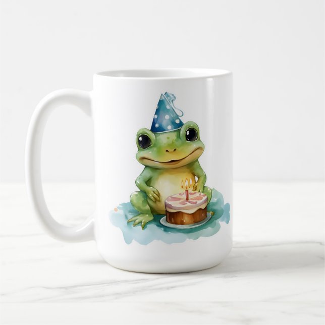 Happy Birthday Niedlich Frosch Kaffeetasse (Links)