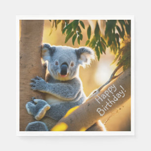 Happy Birthday Niedlich Koala Bär Serviette