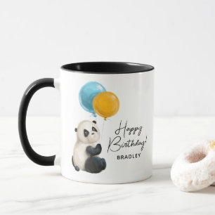 Happy Birthday Niedlich Panda Personalisierter Nam Tasse