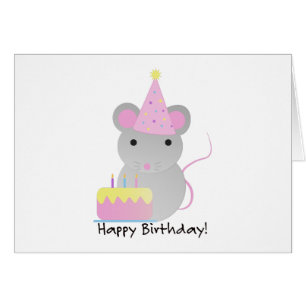Happy Birthday Niedlich Party Mouse