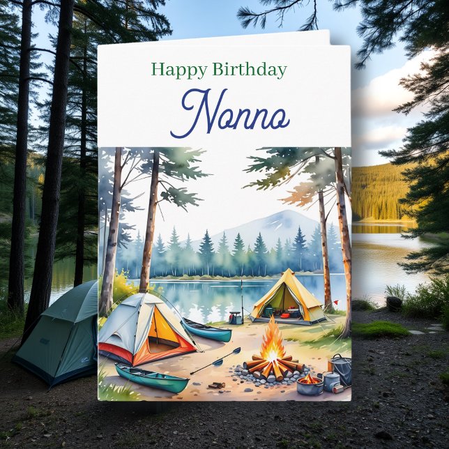Happy Birthday Nonno | Campsite Poem Karte (Von Creator hochgeladen)