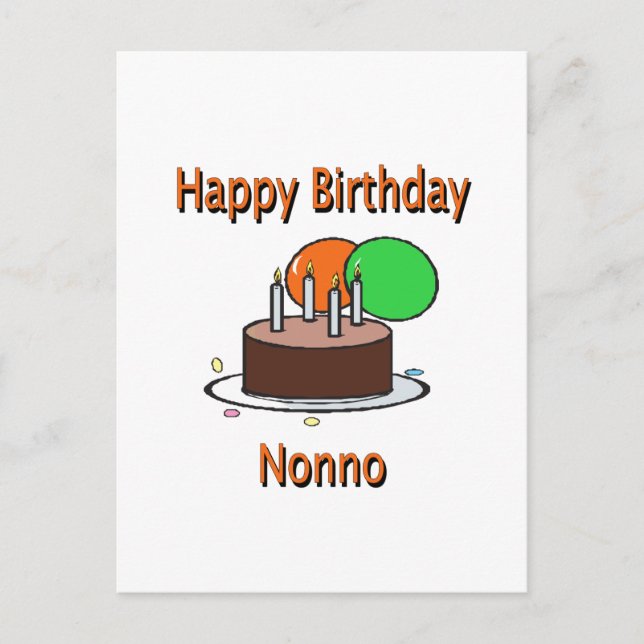 Happy Birthday Nonno Italian Opa Birthday Desi Postkarte (Vorderseite)