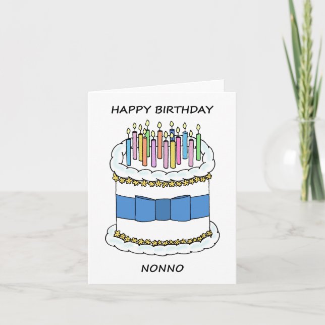 Happy Birthday Nonno Karte (Vorderseite)