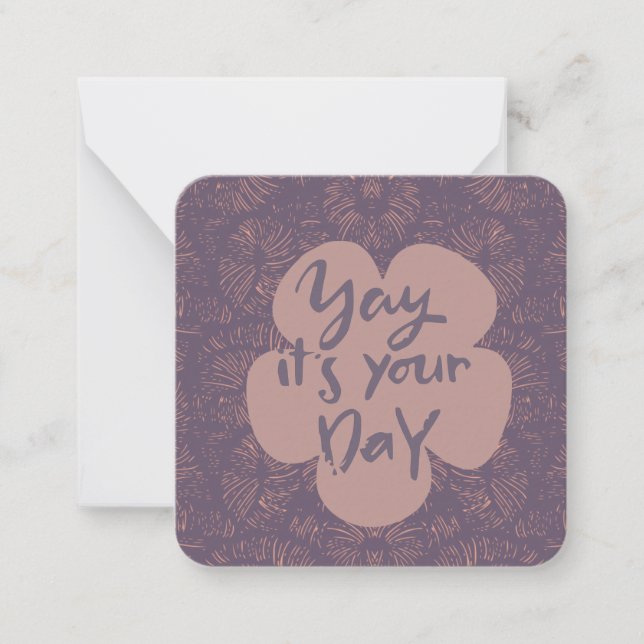 Happy Birthday Note Card Mitteilungskarte (Vorderseite)