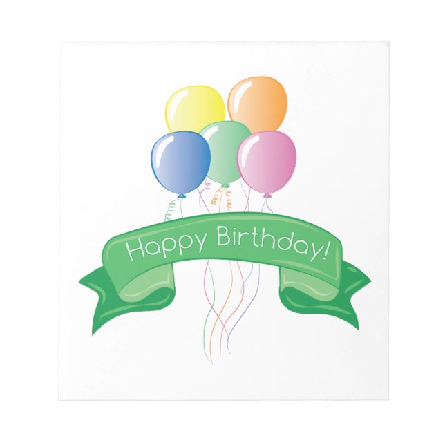 Happy Birthday Notizblock (Vorderseite)
